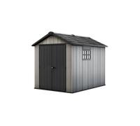 Keter Caseta De Jardín Oakland 759 Cobertizo De Almacenamiento Exterior Ordenación Acero Metal Madera Resina 230x287x242 Wxdxh Cm