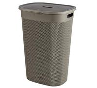 Keter Curver Filo - Cesta para la colada de baño, capuchino, capacidad de 55 litros, 70% reciclado, 45 x 35 x 61 cm