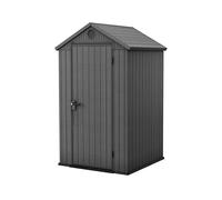 Caseta de jardín Keter Darwin, gris, de 4 x 4 metros, con suelo