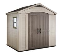Keter Factor beis - Caseta de jardín - Con ventana lateral - 256.5x182x243 cm