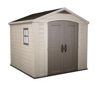 Keter Factor beis - Caseta de jardín - Con ventana lateral - 256.5x255x243 cm