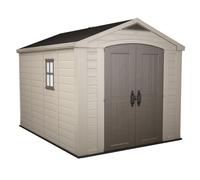 Keter Factor beis - Caseta de jardín - Con ventana lateral - 256.5x331.5x243 cm