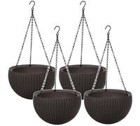 Keter Hanging Sphere Planter, 4 uds, marrón, Ø35 cm, 8,6 L