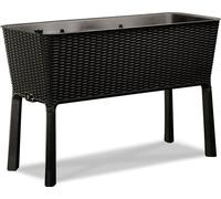 KETER - Jardín Elevado Fácil de Cultivar - Estilo Ratán - Color Marrón - Modelo 6087