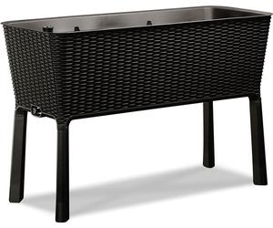 KETER - Jardín Elevado Fácil de Cultivar - Estilo Ratán - Color Marrón - Modelo 6087