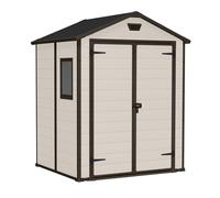 Keter Manor beis - Caseta de jardín - Con ventana lateral - 185x152x226 cm