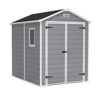 Keter Manor gris - Caseta de jardín - Con ventana lateral - 186x237x227 cm