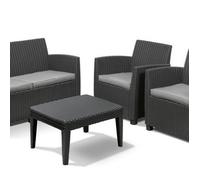 Keter - Mia Loungeset 4p + Opbergtafel
