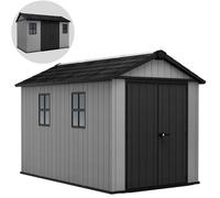 Keter Newton plus 7511/1175 gris - Caseta de jardín - Con ventanas - 230 x 350 x 246 cm