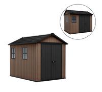 Keter Newton plus 759/975 - Caseta de jardín - Con puerta de doble hoja y ventanas - 230x287x246 cm