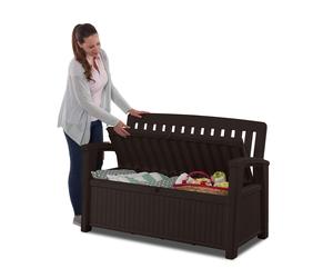 Keter patio bench - baúl (277 l, 63,5 x 132,69 x 89,5 cm), color marr