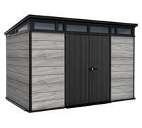 KETER Pent Signature, caseta de jardín, 11x7, color gris tormenta, KETER 263853