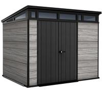 KETER Pent Signature, caseta de jardín, 9x7, color gris tormenta, KETER 263852