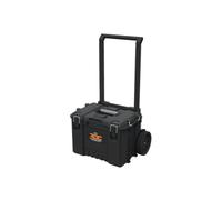 Keter ROC Pro Gear - Carrito de herramientas resistente con ruedas, modular, apilable, ligero, duradero, resistente al agua IP65, color negro