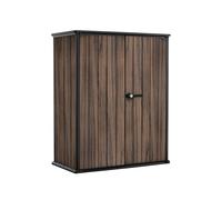 Keter Rosewood - Cobertizo vertical de jardín Exterior, 1400L, Color Marrón, Efecto madera, 170,4 x 140 x 73,6 cm