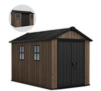 Keter Signature Walnut 7511/1175 - Caseta de jardín - Con ventanas - 230 x 350 x 246 cm