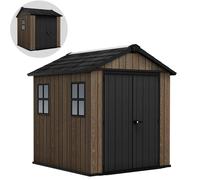 Keter Signature Walnut 757/775 - Caseta de jardín - Con ventanas - 230 x 223 x 246 cm