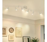 Ketom Lampara Techo Dormitorio, GU10 Plafon LED Techo con 6 Focos | Moderno Focos Techo Giratorio, Aplique Pared Interior Ajustable, Lámpara de Techo para Salon Cocina, Beige, Sin Bombilla