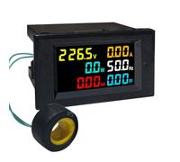 KETOTEK 6 in 1 AC Voltimetro Amperimetro 40-300V 100A Medidor de Consumo Electrico Contador Electrico Digital Pantalla LCD Multímetro Volt Amp Watt Kwh Meter con CT