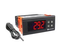 KETOTEK KT8100 Controlador de temperatura PID de calefacción digital | termostato de atenuación de 220 V, control para dispositivo de calefacción, 2 A, 440 W, con sensor de temperatura de 2 m