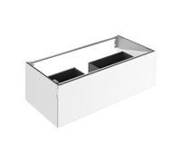 KEUCO EDITION 11 ART mueble bajo para lavabo, 1 extracción frontal, 1200x350x490mm, 32511311200, Cuerpo/Frontal: Lacado blanco satinado / cristal blanco satinado