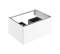 KEUCO EDITION 11 ART mueble bajo para lavabo, 1 extracción frontal, 800x350x490mm, 32511840800, Cuerpo/Frontal: Cristal blanco satinado / Cristal blanco satinado