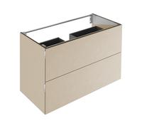 KEUCO EDITION 11 Art mueble bajo para lavabo, 2 extracciones frontales, 1200x700x490mm, con iluminación LED, 32512811201, Cuerpo/Frontal: Laca arena seda mate / Cerámica Sahara