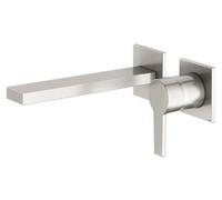 Keuco EDITION 11: Grifo monomando para lavabo, empotrado, con 2 orificios, alcance de 19,7 cm