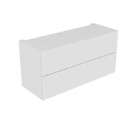 KEUCO EDITION 11 mueble bajo lavabo, 2 extraíbles frontales, con iluminación LED, 1400x700x535mm, 31317370100, Cuerpo/Frontal: Barniz texturizado de trufa / Barniz texturizado de trufa