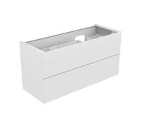 KEUCO EDITION 11 mueble bajo para lavabos empotrados, 2 extracciones frontales, posición de lavabo derecha, con iluminación LED, 1400x700x535mm, 31269180100, Cuerpo/Frontal: Cachemira Laca Seda Mate/V