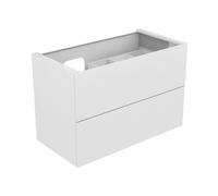 KEUCO EDITION 11 mueble bajo para lavabos empotrados, 2 extracciones frontales, posición del lavabo a la izquierda, 1050x700x535mm, 31255210000, Cuerpo/Frontal: Laca blanca de alto brillo / Laca blanc