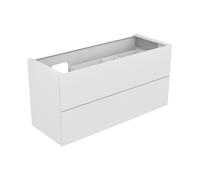 KEUCO EDITION 11 mueble bajo para lavabos empotrados, 2 extracciones frontales, posición del lavabo a la izquierda, con iluminación LED, 1400x700x535mm, 31268890100, Cuerpo/Frontal: Chapa Roble Claro