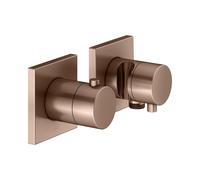 KEUCO EDITION 11 Thermostatarmaturen Set concealed for 2 consumers with hose connection and shower holder, 51153291222, Color: rojo oro cepillado