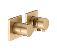 KEUCO EDITION 11 Thermostatarmaturen Set concealed for 2 consumers with hose connection and shower holder, 51153251222, Color: latón cepillado