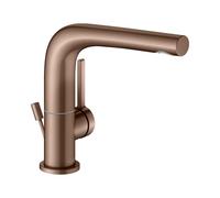 KEUCO EDITION 400 Mezclador monomando de lavabo 150, orientable, con juego de desagüe, 51505290000, Color: rojo oro cepillado