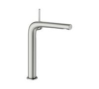 KEUCO EDITION 400 Mezclador monomando de lavabo 240, sin juego de desagüe, proyección 183mm, altura 241mm, 51502060102, Color: acabado en acero inoxidable