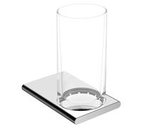 Keuco Edition 400 - Vaso para cepillos de dientes con soporte, cristal/cromo 11550019000