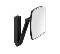 Keuco - Espejo cosmético de pared con luz LED, negro mate 17613379004