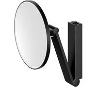Keuco - Espejo cosmético de pared con luz LED, negro mate 17612379004