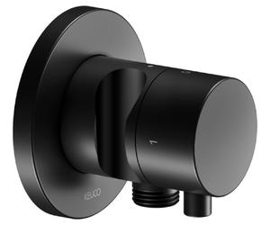 Keuco IXMO conector angular con soporte negro 59557371201