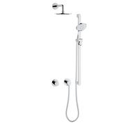 Keuco IXMO - Conjunto de ducha con termostato empotrado, diámetro 25 cm, cromo 59605010001