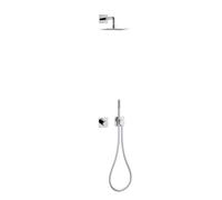 Keuco IXMO - Conjunto de ducha empotrado, con termostato, 25x25 cm, cromo 59602010002