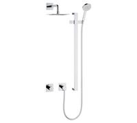 Keuco IXMO - Conjunto de ducha empotrado, con termostato, 25x25 cm, cromo 59605010002