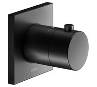 KEUCO IXMO grifo mezclador termostático empotrado, roseta cuadrada, 59553370002, Color: Negro Mate