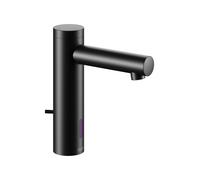 KEUCO IXMO mezclador electrónico para lavabo 130 LAUFENpor red eléctrica, sin juego de desagüe, proyección de 124 mm, 59512371100, Color: Negro Mate