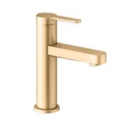 KEUCO IXMO Mezclador monomando plano de lavabo 100, sin juego de desagüe, proyección 109mm, 59502253100, Color: latón cepillado