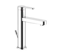 KEUCO IXMO Mezclador monomando plano de lavabo 130, con juego de desagüe, proyección 124mm, 59501013001, Color: Cromado