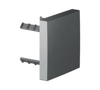 KEUCO IXMO placa de cubierta angular para interruptor de tubo, 59949130002, Color: Negro cromo cepillado