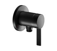 KEUCO IXMO Pure Mezclador monomando de ducha con conexión para flexo, roseta redonda, 59552379501, Color: Negro Mate