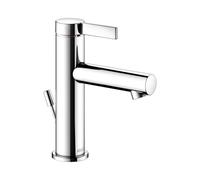 KEUCO IXMO Pure Mezclador monomando de lavabo 100, con juego de desagüe, 110mm de proyección, 59502011000, Color: Cromado